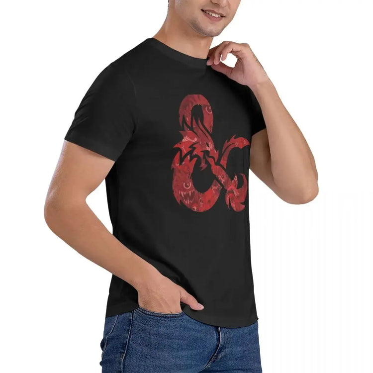 Bestiary Ampersand T-Shirt – 100% Cotton Dungeons & Dragons Tee for Men, Casual Short Sleeve RPG Apparel Gamers Guild