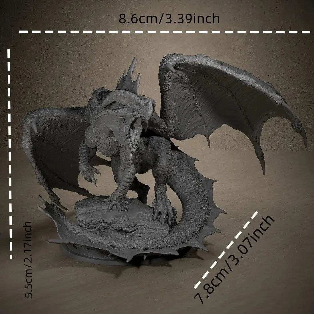 Red Chromatic Dragon Miniature – 3D Printed Resin Model for Dungeons & Dragons, Pathfinder & Tabletop RPGs Gamers Guild