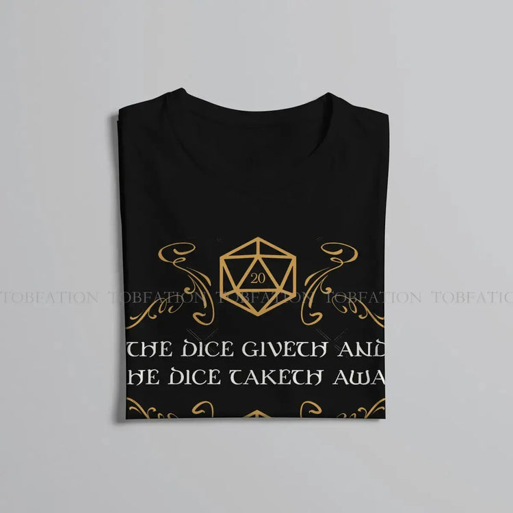 The Dice Giveth and Taketh Away T-Shirt – Funny DND Critical Fail Tee | Cotton Streetwear for Men (S–6XL) Gamers Guild