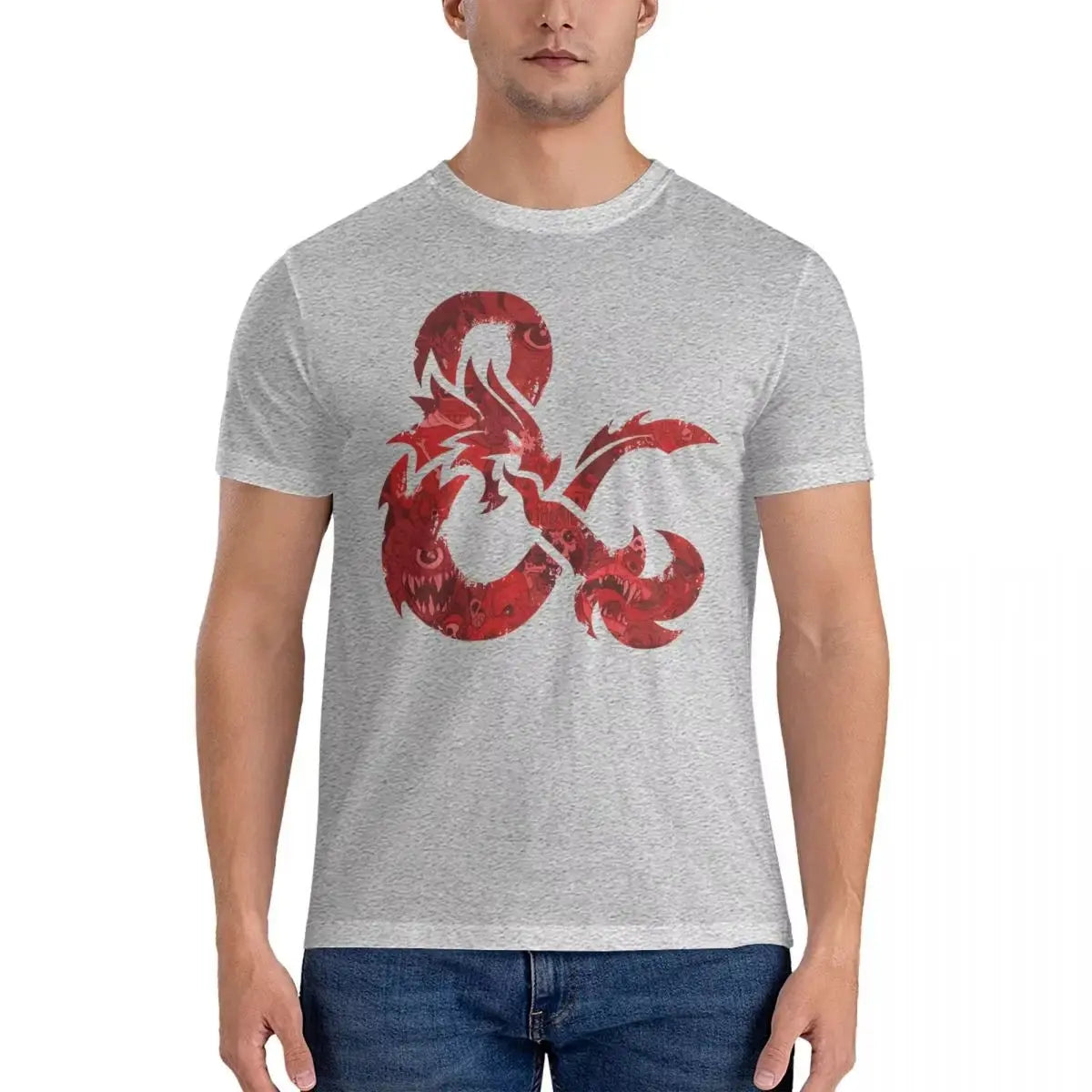 Bestiary Ampersand T-Shirt – 100% Cotton Dungeons & Dragons Tee for Men, Casual Short Sleeve RPG Apparel Gamers Guild