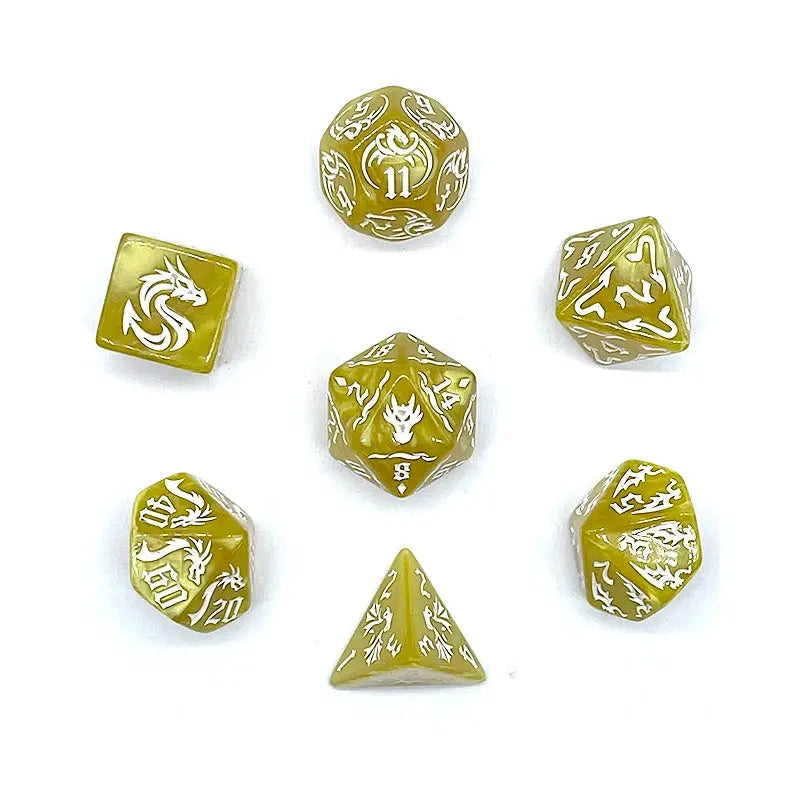 7-Piece Dragon Universe Polyhedral Dice Set – Colorful Galaxy-Themed Dice for D&D, Pathfinder & Tabletop RPGs Gamers Guild