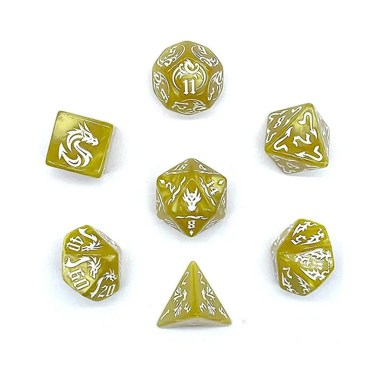 7-Piece Dragon Universe Polyhedral Dice Set – Colorful Galaxy-Themed Dice for D&D, Pathfinder & Tabletop RPGs Gamers Guild