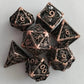 7 Pcs Hollow Metal Dice Set for DND RPG Dragon-Engraved Polyhedral Dice Tabletop Gaming Accessories for Dungeon Master Collector Gamers Guild