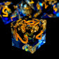 7-Piece Light Blue Resin Polyhedral Dice Set – Gold Numbered DND Dice for RPG & Tabletop Games Gamers Guild