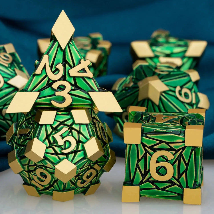 DND Metal Polyhedral Dice Set – Heavy RPG Dice for Dungeons & Dragons, Pathfinder & Tabletop Games Gamers Guild