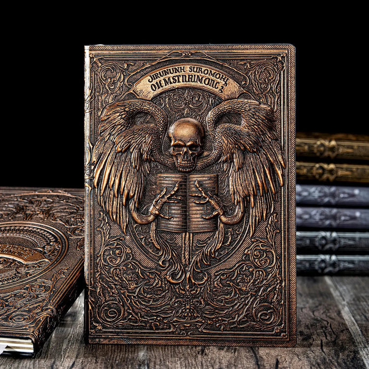 Death Angel Relief Notebook – 100 Sheets Leather Diary with 3D Embossed Cover, 8.5x5.7" Journal for Gift & Office Use Gamers Guild