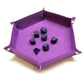 Foldable Hexagon Dice Tray – Felt Rolling Tray for DND, RPG & Tabletop Games Gamers Guild