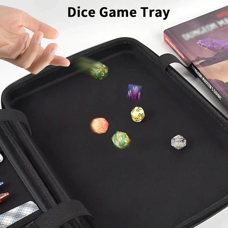 DND Dice Tray & Storage Box – Dragon-Scale Travel Case for Polyhedral Dice, Miniatures & RPG Accessories Gamers Guild