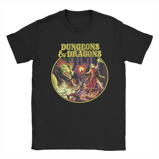 Dungeons & Dragons Men’s Vintage Cotton T-Shirt – Casual O-Neck Short Sleeve Tee for RPG Fans Gamers Guild