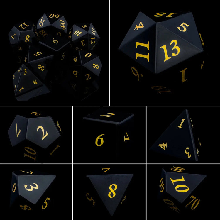 Purple Crystal Stone & Gem Dice Set – Sharp Edge Polyhedral Dice for D&D, Pathfinder & RPGs Gamers Guild