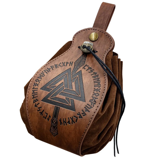 PU Leather Bag For DND Dice Game Tray 5 Celtic Designs Cute Drawstring Pouch For D&D Roleplaying RPG Gift Ideas Coin Purse Gamers Guild