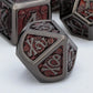 ARUOHHA Black & Red Skull Metal Dice Set – Polyhedral Dice for D&D, Pathfinder & RPGs Gamers Guild