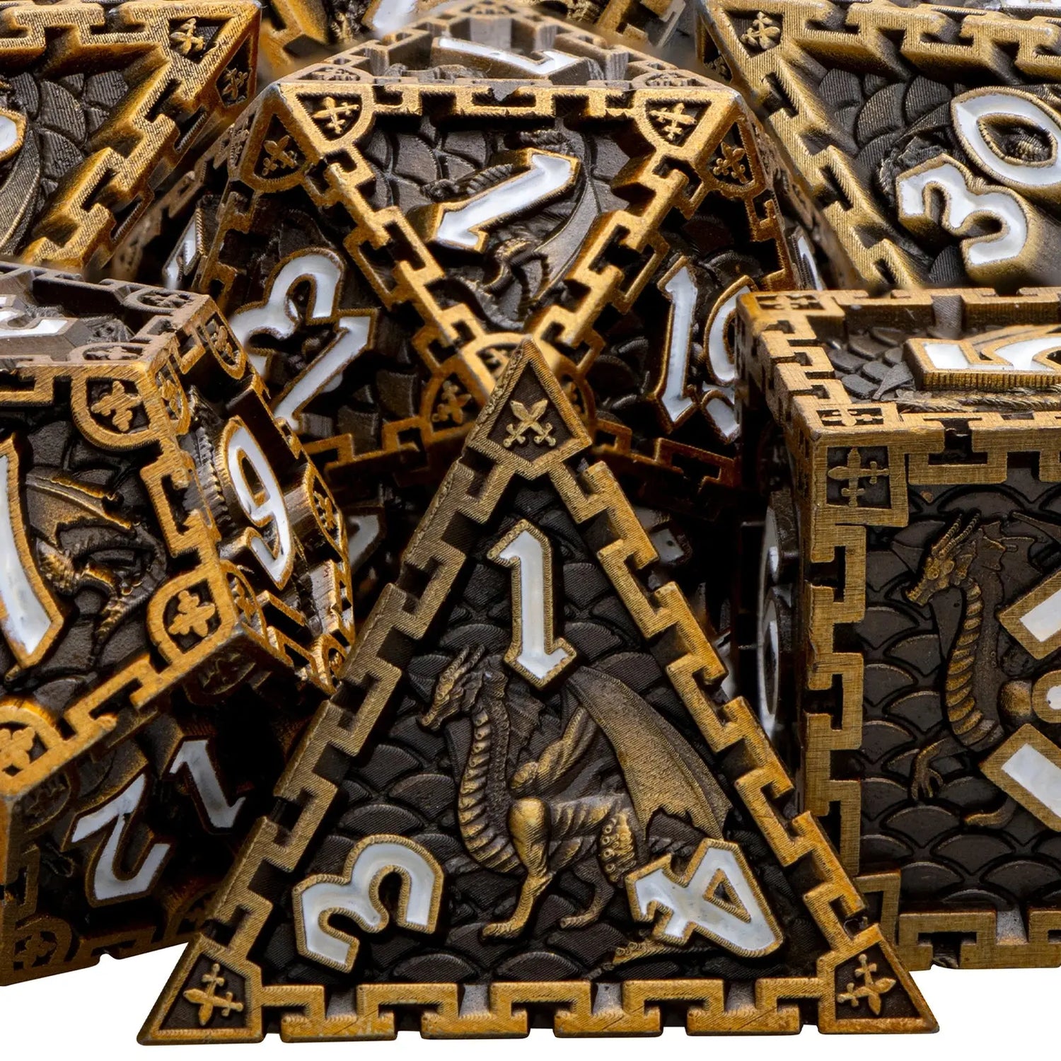 DND Metal Polyhedral Dice Set – Heavy RPG Dice for Dungeons & Dragons, Pathfinder & Tabletop Games Gamers Guild
