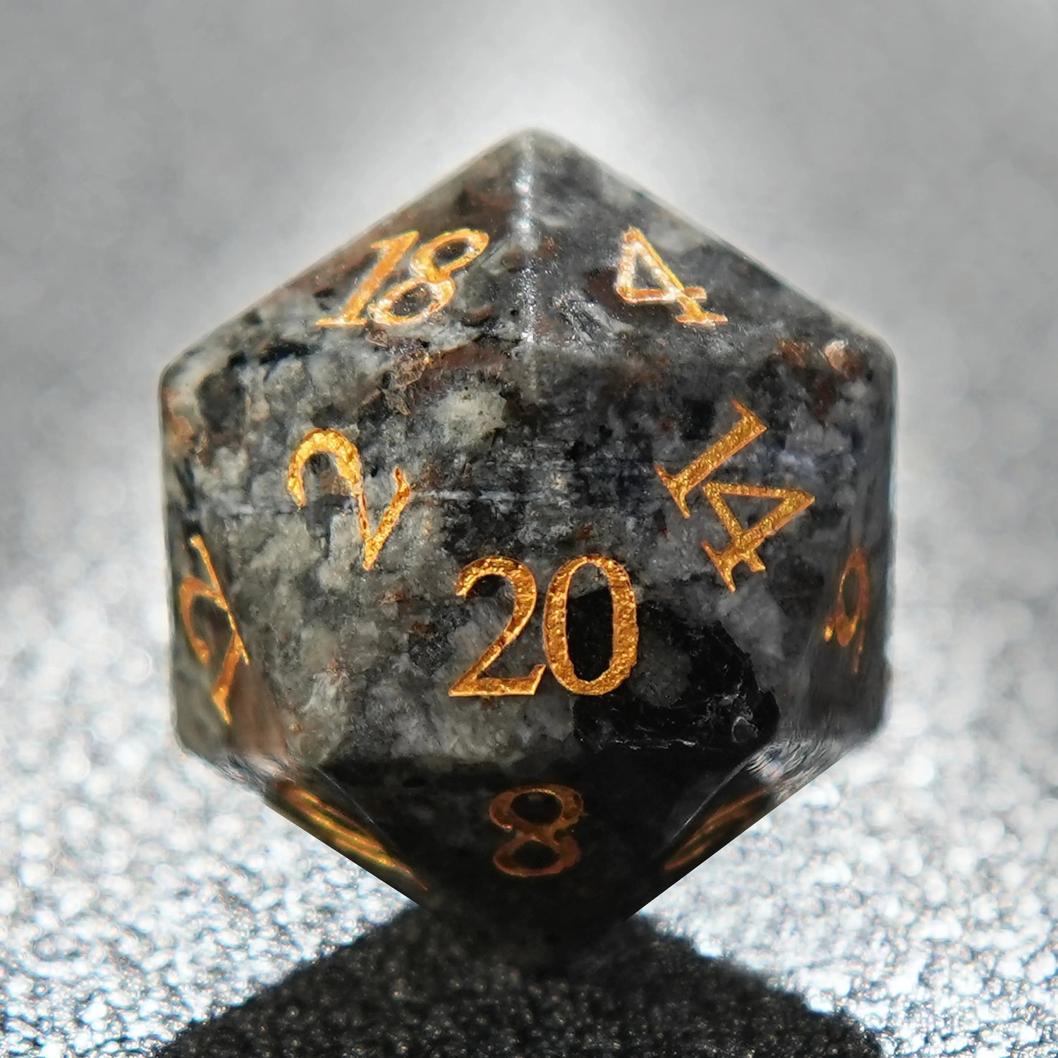 Flame Stone Volcanic Dice Set – 7Pcs UV-Reactive Gemstone Polyhedral Dice for DND & RPG Gamers Guild