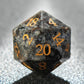 Flame Stone Volcanic Dice Set – 7Pcs UV-Reactive Gemstone Polyhedral Dice for DND & RPG Gamers Guild