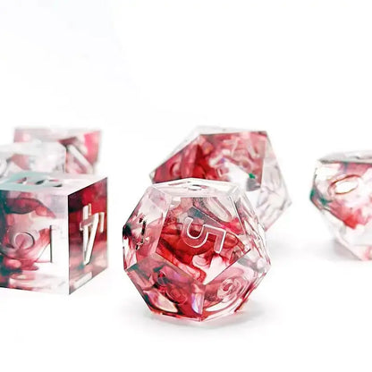 Green Resin Sharp Edge Dice Set – Handmade Polyhedral Dice for D&D, Pathfinder & RPGs Gamers Guild