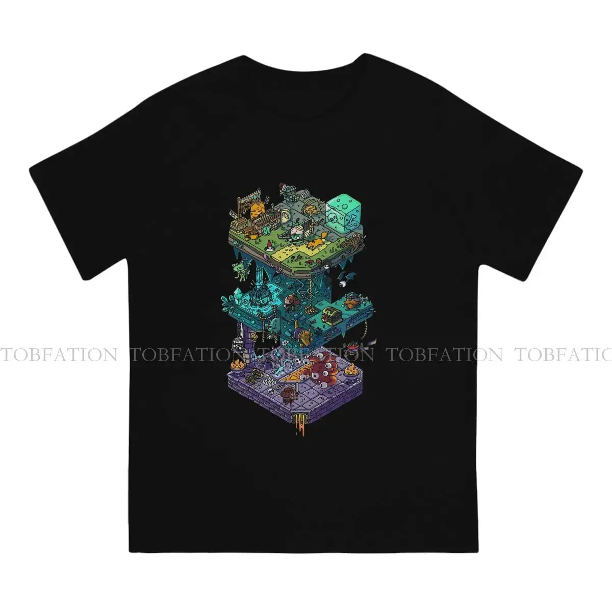 Dungeons & Isometric Dragons Cotton T-Shirt – Casual DND Dice Graphic Tee for Men, Streetwear Style Gift Gamers Guild