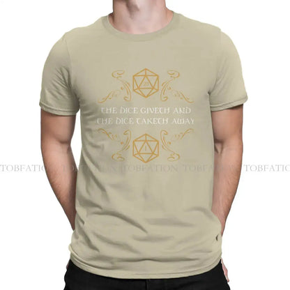 The Dice Giveth and Taketh Away T-Shirt – Funny DND Critical Fail Tee | Cotton Streetwear for Men (S–6XL) Gamers Guild