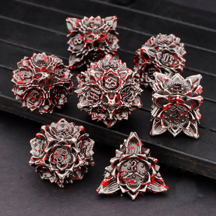 Metal Gear Polyhedral Dice Set – D20 & D6 RPG Dice for D&D, Trailblazer, Warhammer & Tabletop Games Gamers Guild