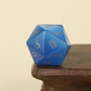 Crystal Quartz D20 – Handwritten Font Gemstone Dice for DND, Pathfinder & RPG Star Path Adventures Gamers Guild