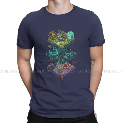 Dungeons & Isometric Dragons Cotton T-Shirt – Casual DND Dice Graphic Tee for Men, Streetwear Style Gift Gamers Guild