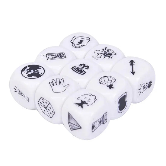 Story Dice Set – 9-Piece Acrylic Puzzle Dice for Creative Storytelling & Board Games  Kids & RPG-Friendly Gamers Guild