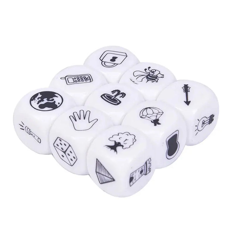 Story Dice Set – 9-Piece Acrylic Puzzle Dice for Creative Storytelling & Board Games  Kids & RPG-Friendly Gamers Guild