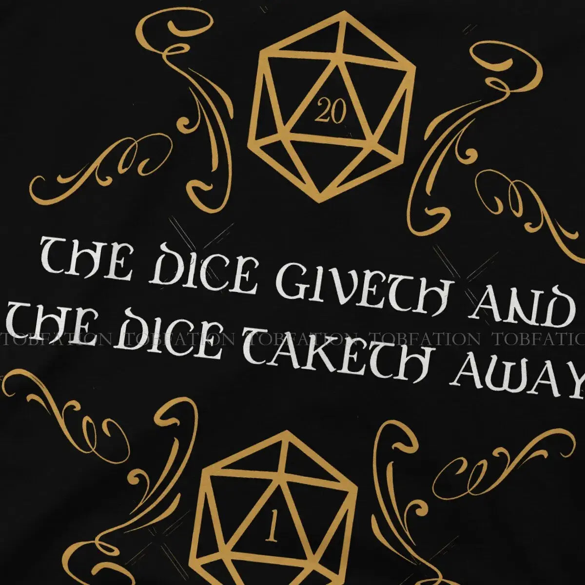 The Dice Giveth and Taketh Away T-Shirt – Funny DND Critical Fail Tee | Cotton Streetwear for Men (S–6XL) Gamers Guild