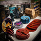 DND Faux Leather Coaster Set – 6 Embossed RPG Drink Mats with Holder Featuring Dragon, Beholder, Mimic & More Gamers Guild