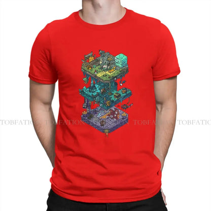 Dungeons & Isometric Dragons Cotton T-Shirt – Casual DND Dice Graphic Tee for Men, Streetwear Style Gift Gamers Guild