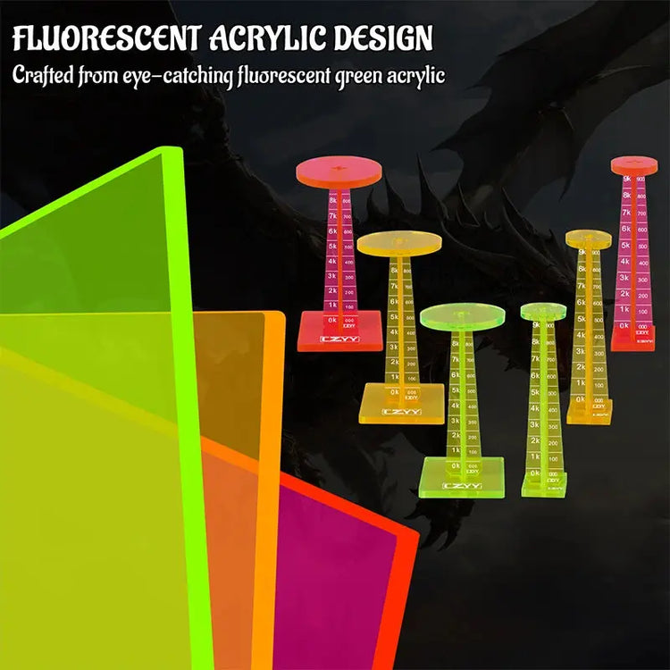 DND Flight Stand Set – 2-Piece Fluorescent Acrylic Combat Risers for Flying Miniatures  Adjustable Height Platforms for RPGs Gamers Guild