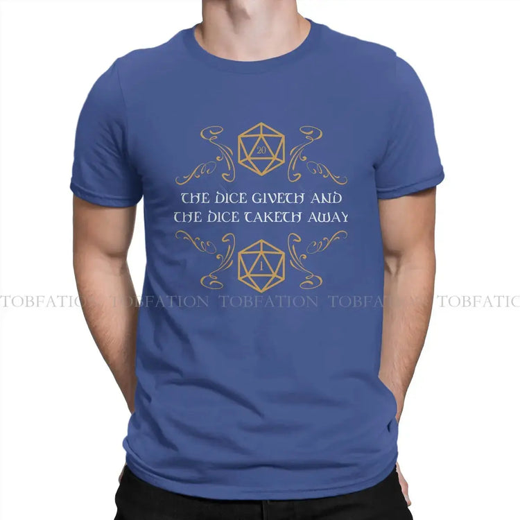 The Dice Giveth and Taketh Away T-Shirt – Funny DND Critical Fail Tee | Cotton Streetwear for Men (S–6XL) Gamers Guild