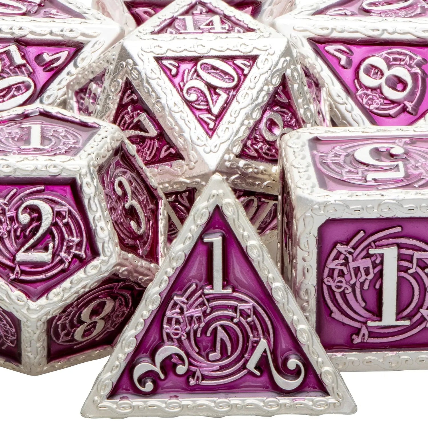 Music DND Metal Dice Set – Polyhedral Dice for Dungeons & Dragons, Pathfinder & RPGs Gamers Guild