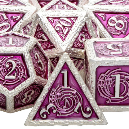 Music DND Metal Dice Set – Polyhedral Dice for Dungeons & Dragons, Pathfinder & RPGs Gamers Guild