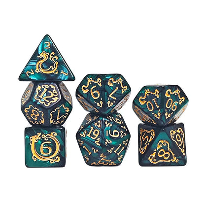 Polyhedral Dices Dragon Pattern Set