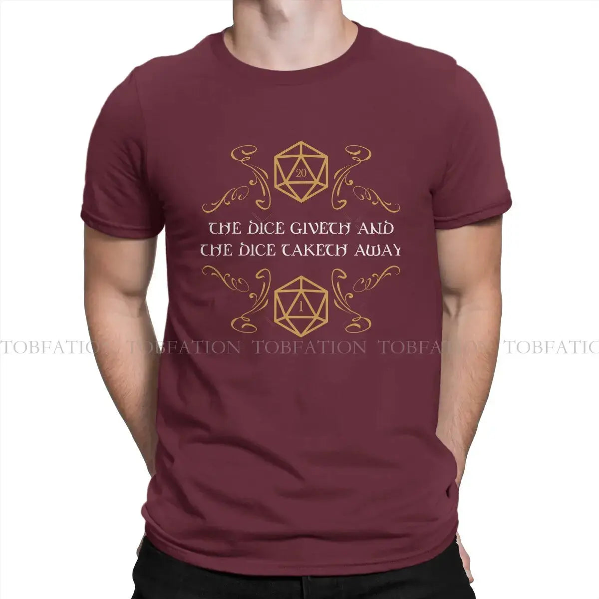 The Dice Giveth and Taketh Away T-Shirt – Funny DND Critical Fail Tee | Cotton Streetwear for Men (S–6XL) Gamers Guild