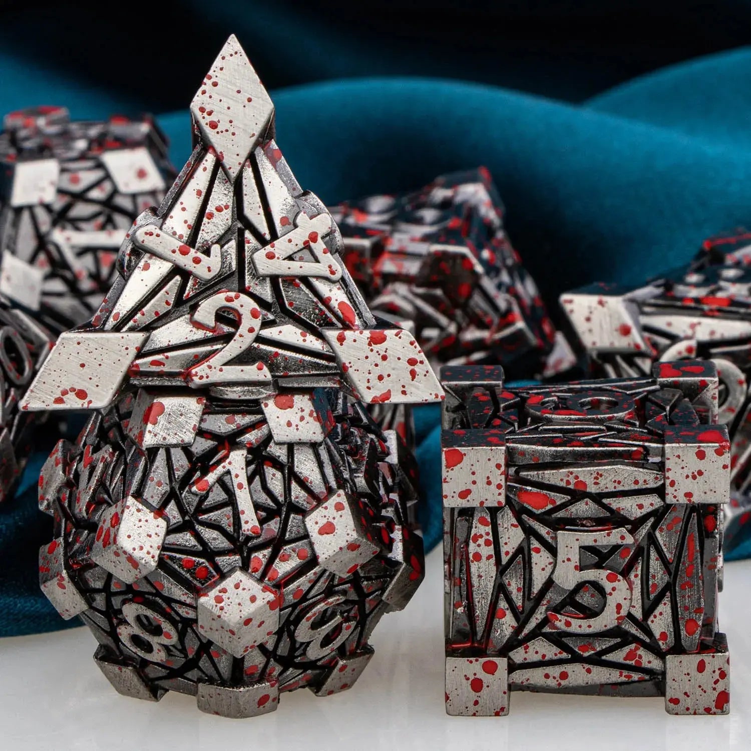 DND Metal Polyhedral Dice Set – Heavy RPG Dice for Dungeons & Dragons, Pathfinder & Tabletop Games Gamers Guild