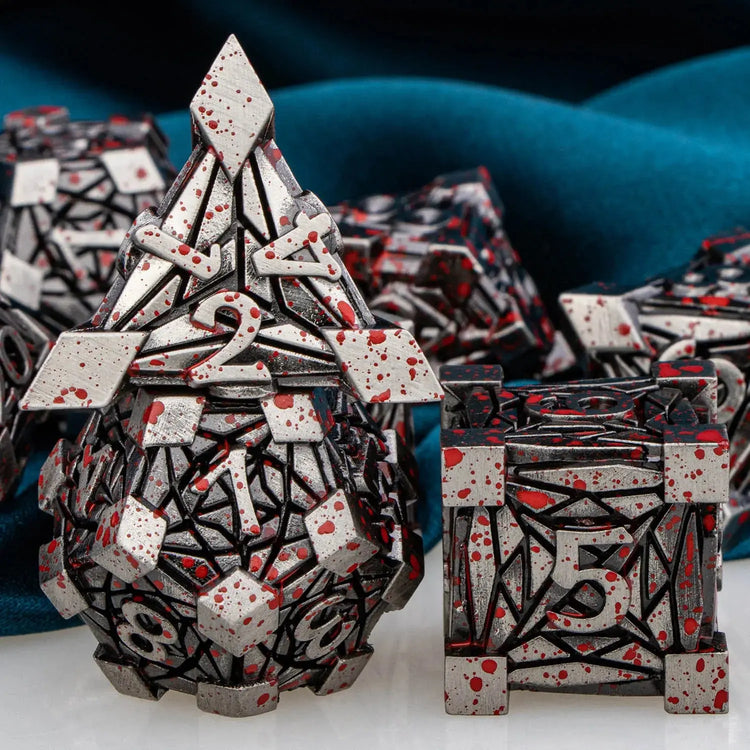 DND Metal Polyhedral Dice Set – Heavy RPG Dice for Dungeons & Dragons, Pathfinder & Tabletop Games Gamers Guild