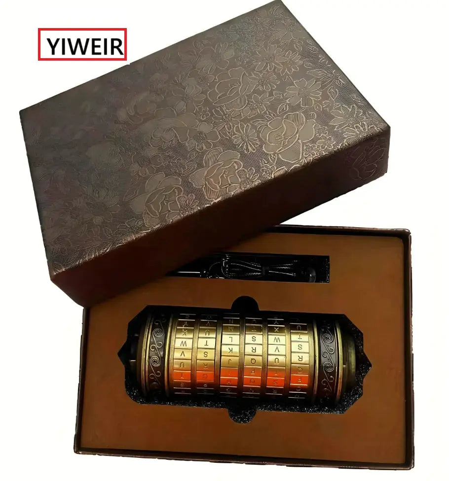 Bronze Da Vinci Cryptex Lock – Metal Puzzle Box with Hidden Compartment & Custom Code  Romantic Gift & RPG Prop Gamers Guild