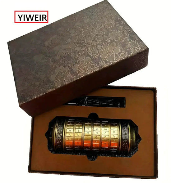 Bronze Da Vinci Cryptex Lock – Metal Puzzle Box with Hidden Compartment & Custom Code  Romantic Gift & RPG Prop Gamers Guild