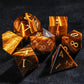 Tigerite Pirate Dice Set – 7pc Resin Polyhedral Dice with Golden Script for DND, COC & RPG Tabletop Play Gamers Guild