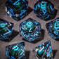 7-Piece Longan Eye Liquid Core Resin Dice Set – Sharp Edge Polyhedral Dice for Dungeons & Dragons, Pathfinder & RPG Tabletop Game Gamers Guild