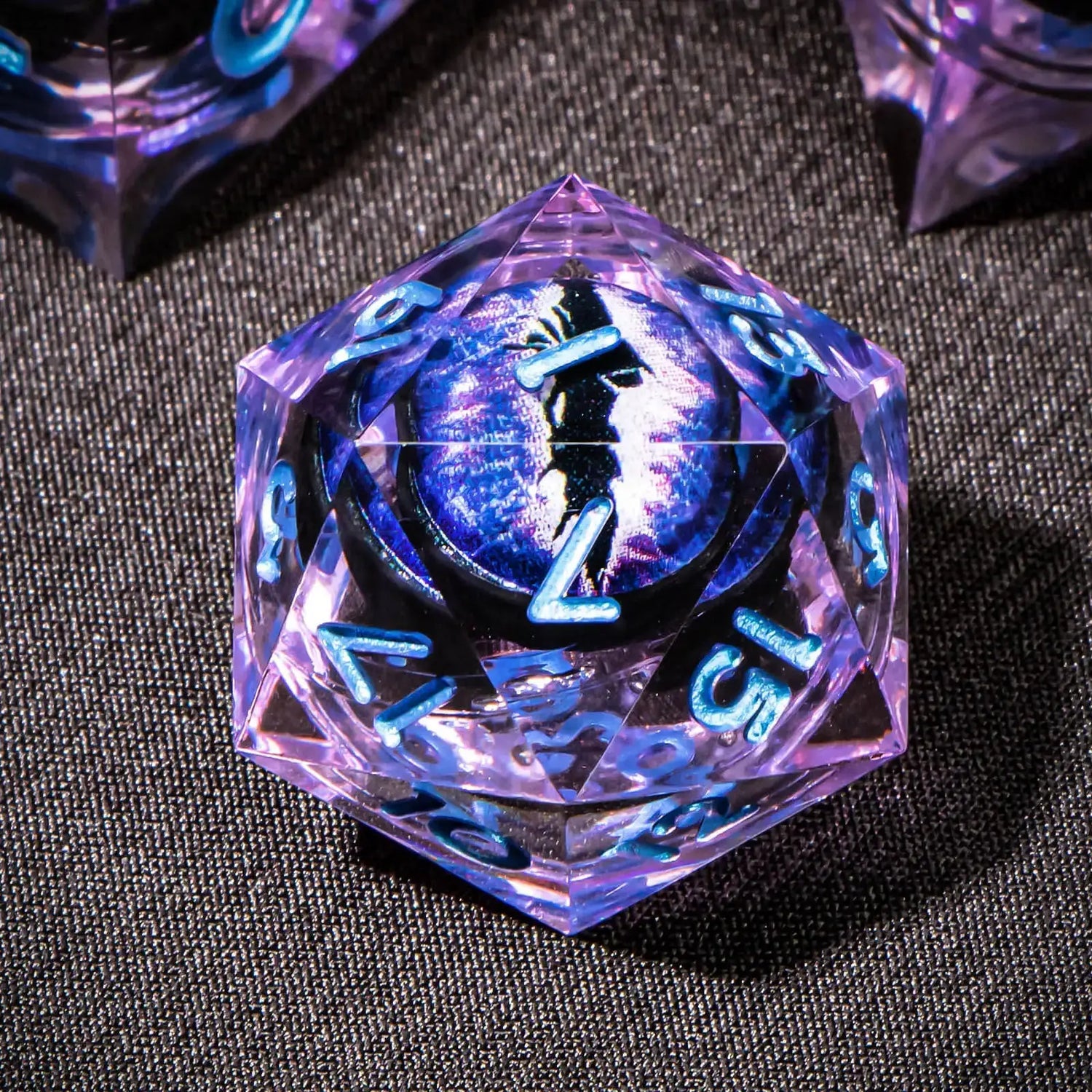 7-Piece Longan Eye Liquid Core Resin Dice Set – Sharp Edge Polyhedral Dice for Dungeons & Dragons, Pathfinder & RPG Tabletop Game Gamers Guild