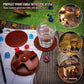 DND Faux Leather Coaster Set – 6 Embossed RPG Drink Mats with Holder Featuring Dragon, Beholder, Mimic & More Gamers Guild