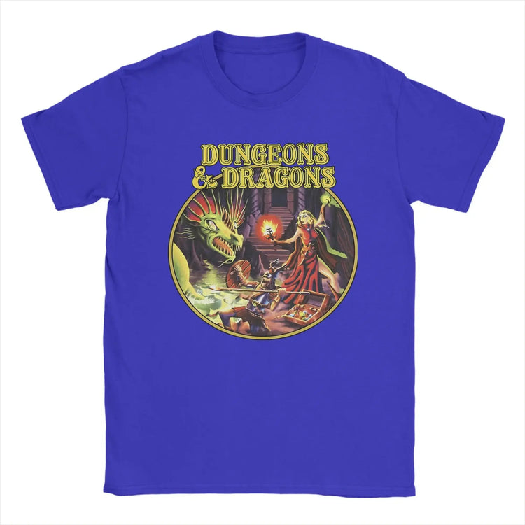 Dungeons & Dragons Men’s Vintage Cotton T-Shirt – Casual O-Neck Short Sleeve Tee for RPG Fans Gamers Guild