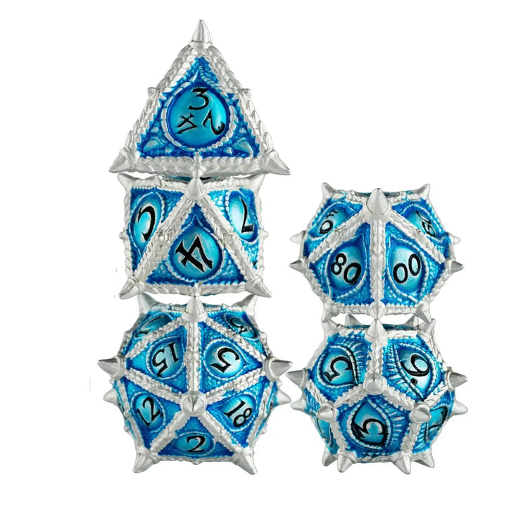 Dragon Metal Sharp Edge Dice Set – Polyhedral Zinc Alloy Dice for D&D, Pathfinder & RPGs Gamers Guild