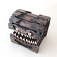 Mimic Dice Chest for Dungeons & Dragons — Etched Pine, Collapsible Tower Tray, Portable Fantasy Monster Storage Gamers Guild