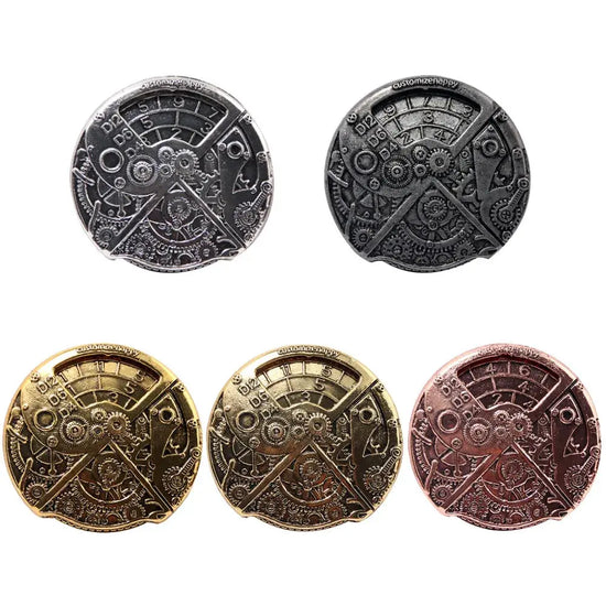Dungeons & Dragons Commemorative Coin – Rotatable Digital Compass Gear of Destiny Metal Token for Jewelry & RPG Accessories Gamers Guild