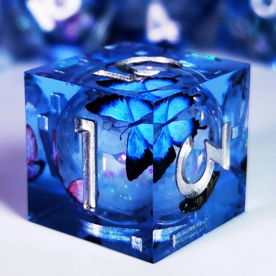 7-Piece Handmade Sharp Edge Resin Dice Set – Translucent Polyhedral Dice for D&D, Pathfinder & Tabletop RPGs Gamers Guild