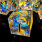 7-Piece Transparent Resin Dice Set – Sharp Edge Polyhedral Dice with Gold Numbers for RPGs Gamers Guild